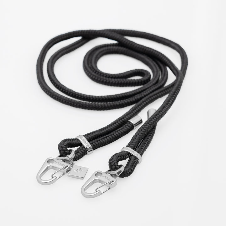 Stylish Crossbody Phone Strap – Pink on Black