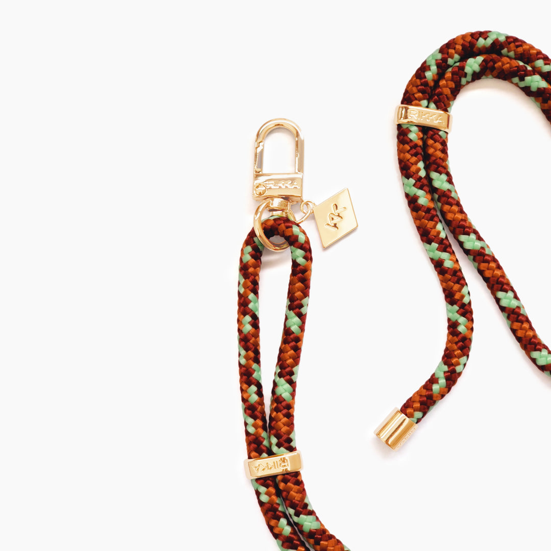 Stylish Crossbody Phone Strap – Mint Mocha