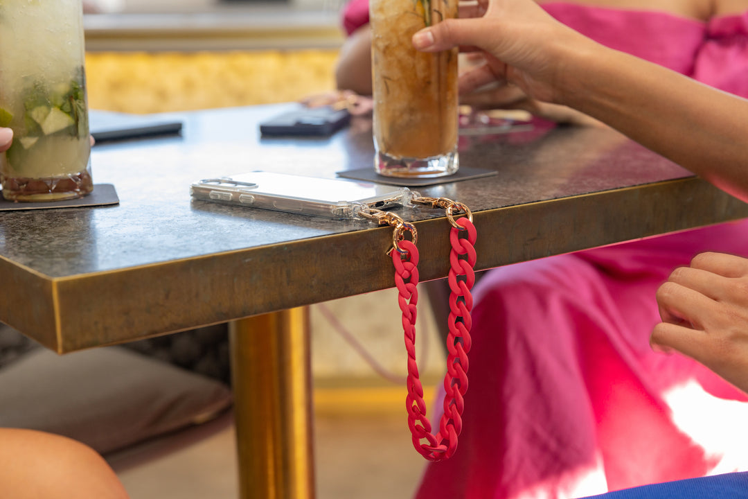 Stylish Phone Wrist Strap – Berry Blaze