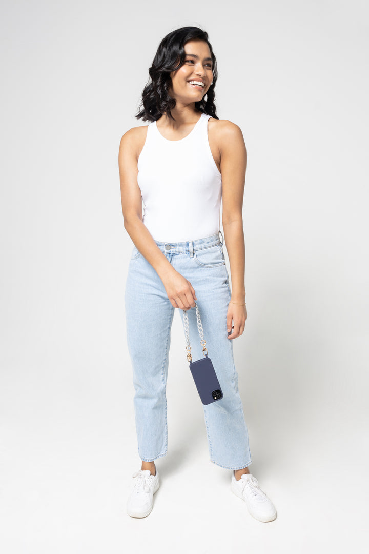 Stylish Stormy Grey Phone Wrist Strap