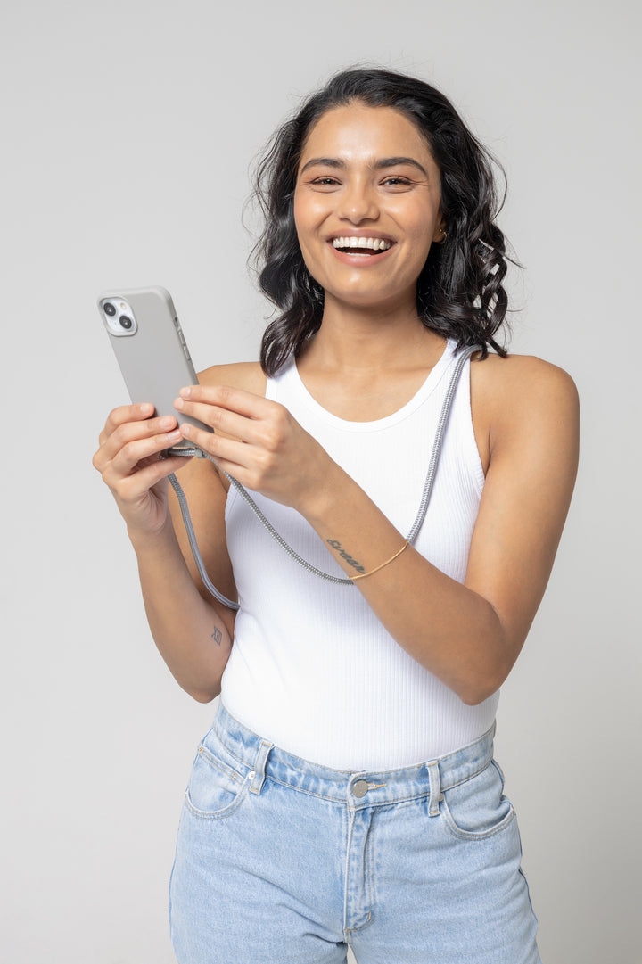 Strap-N-Go Grey Galaxy: Stylish Hands-Free Phone Case