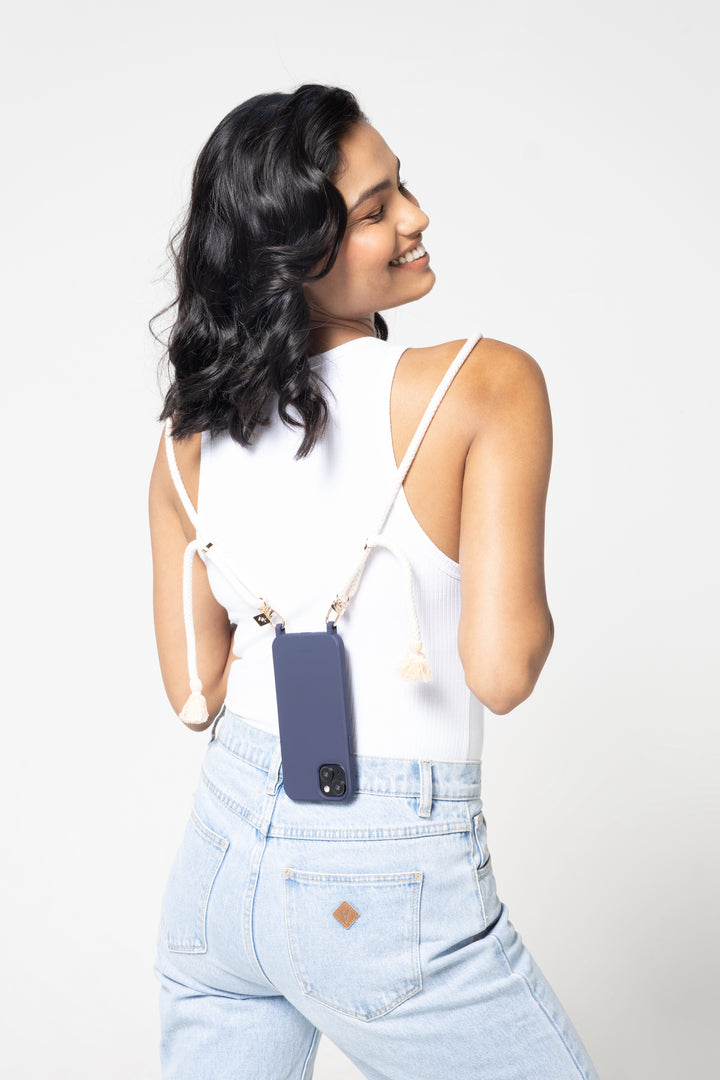 Minty Match: Stylish Phone Case with Crossbody Strap