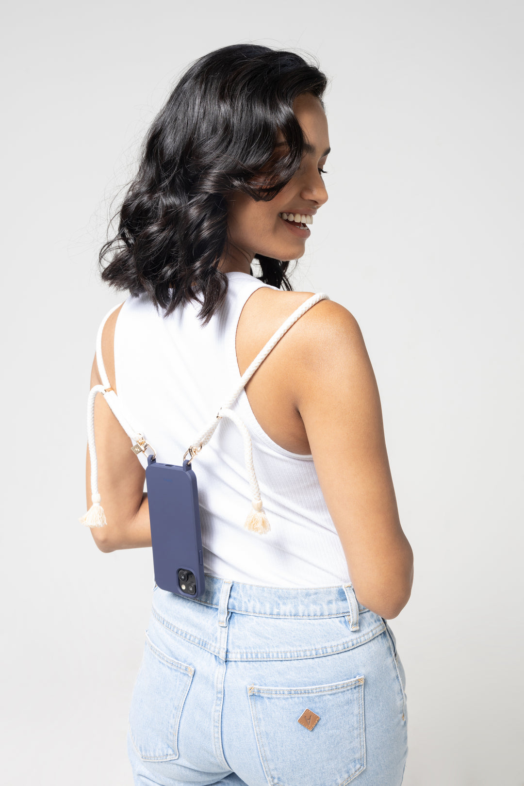 Minty Match: Stylish Phone Case with Crossbody Strap