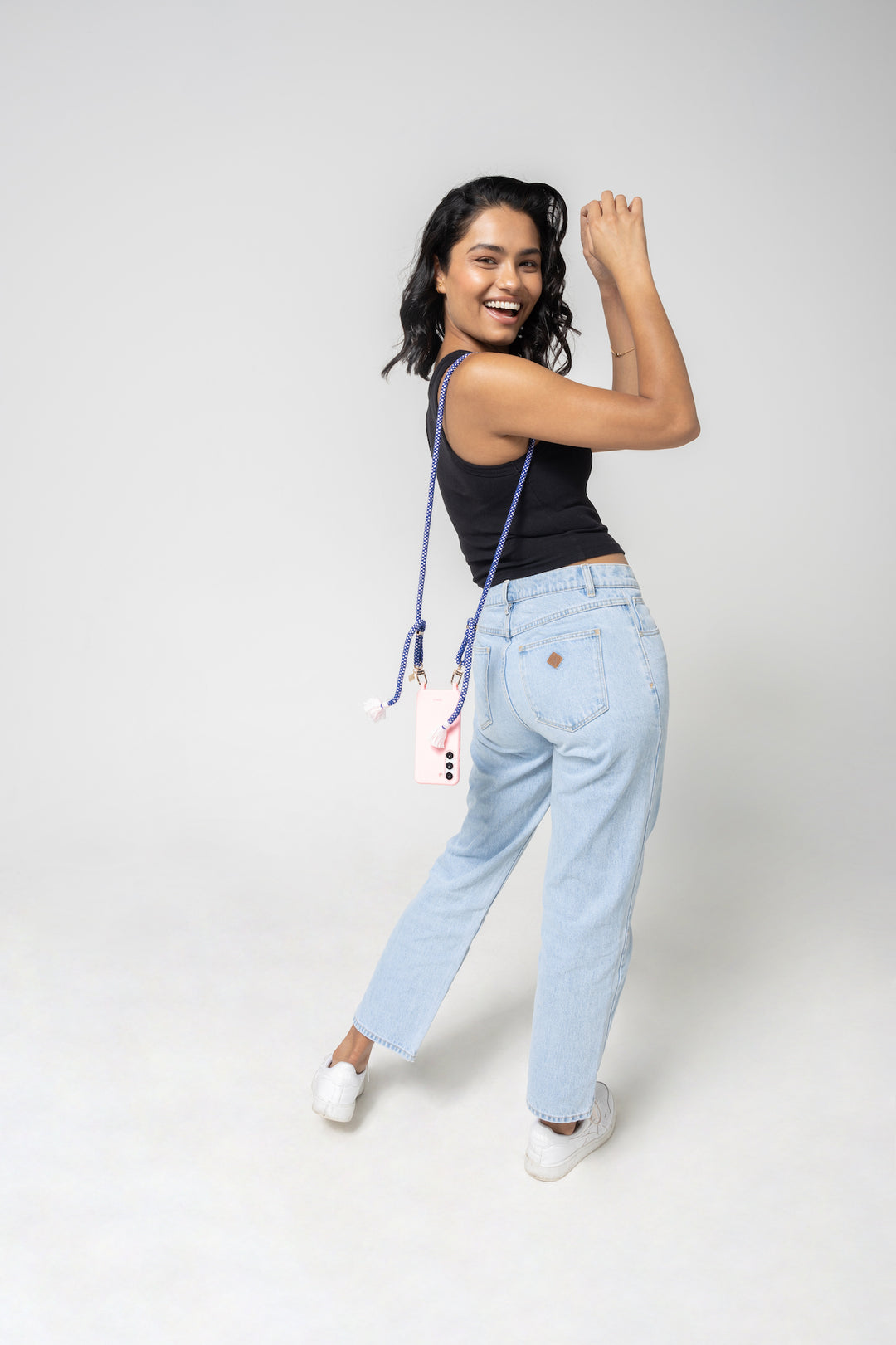 Boho Blue Crossbody Phone Strap