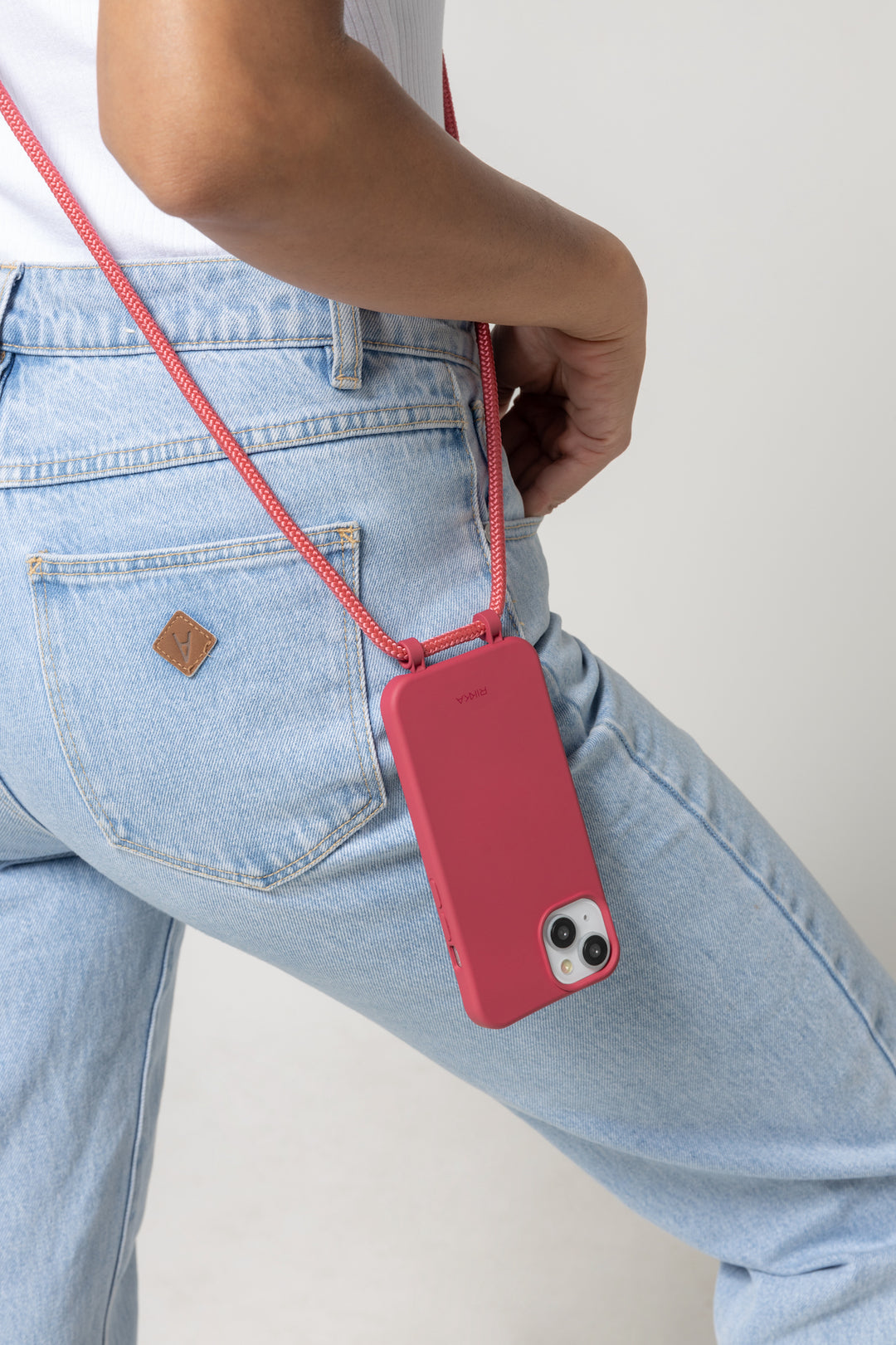 Strap-N-Go: Raspberry Rush – Stylish Hands-Free Phone Case