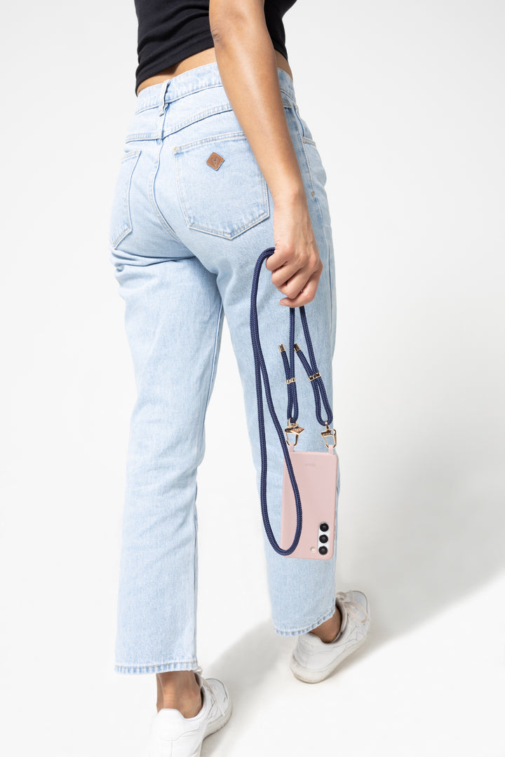 Mauve Marine Phone Case with Adjustable Strap