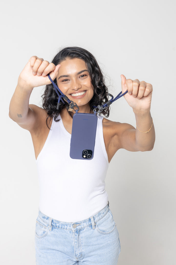 Sleek Navy Phone Strap – Stylish Hands-Free Accessory