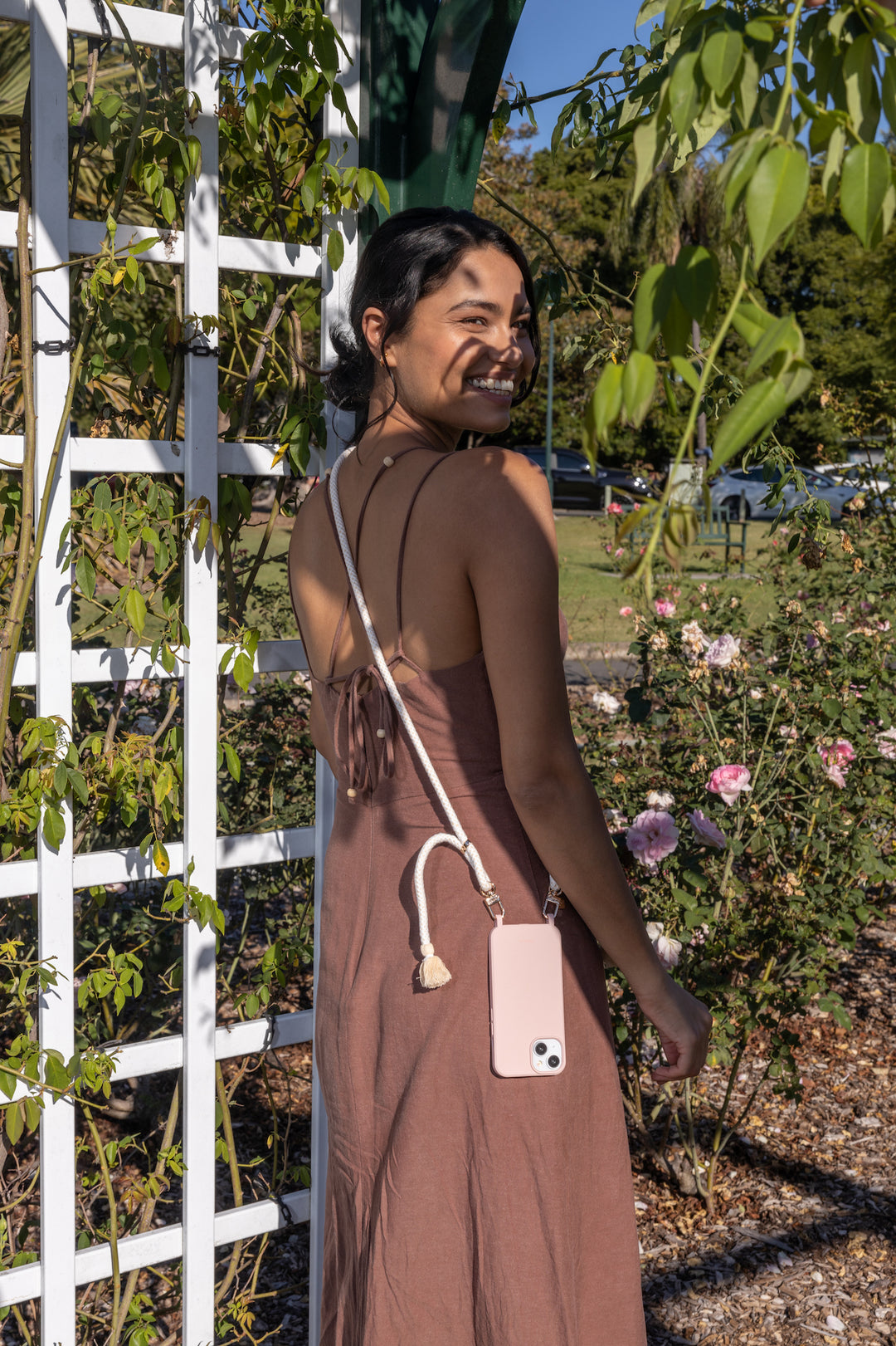 Stylish Beige Boho Phone Strap