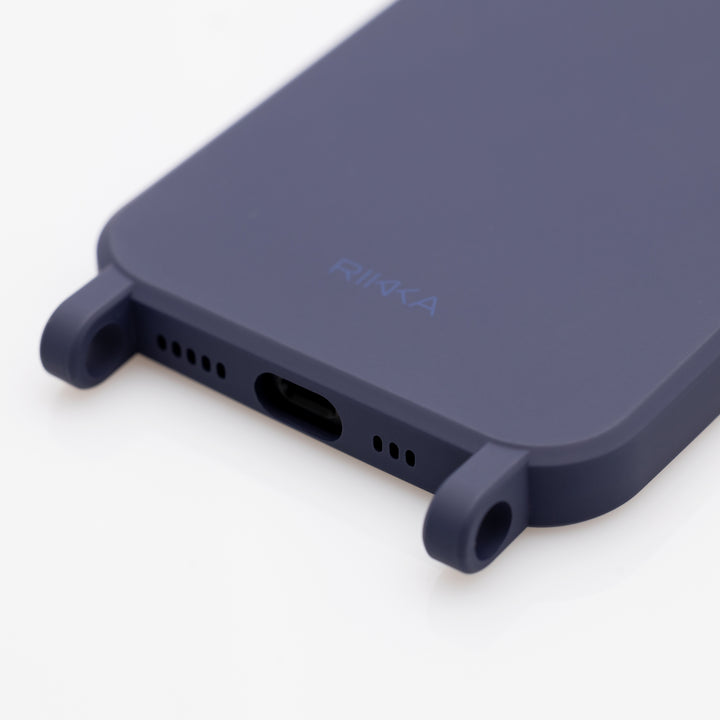 Navy Duo: Stylish Phone Case with Adjustable Crossbody Strap