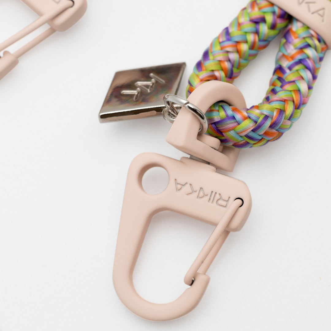 Rosy Rainbow Phone Case with Adjustable Crossbody Strap