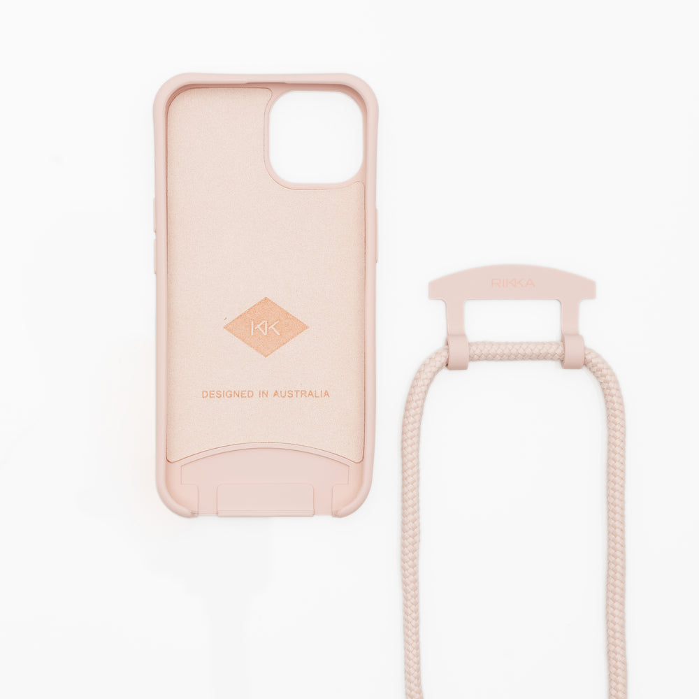 Stylish Phone Case with Adjustable Strap - Cherry Blossom