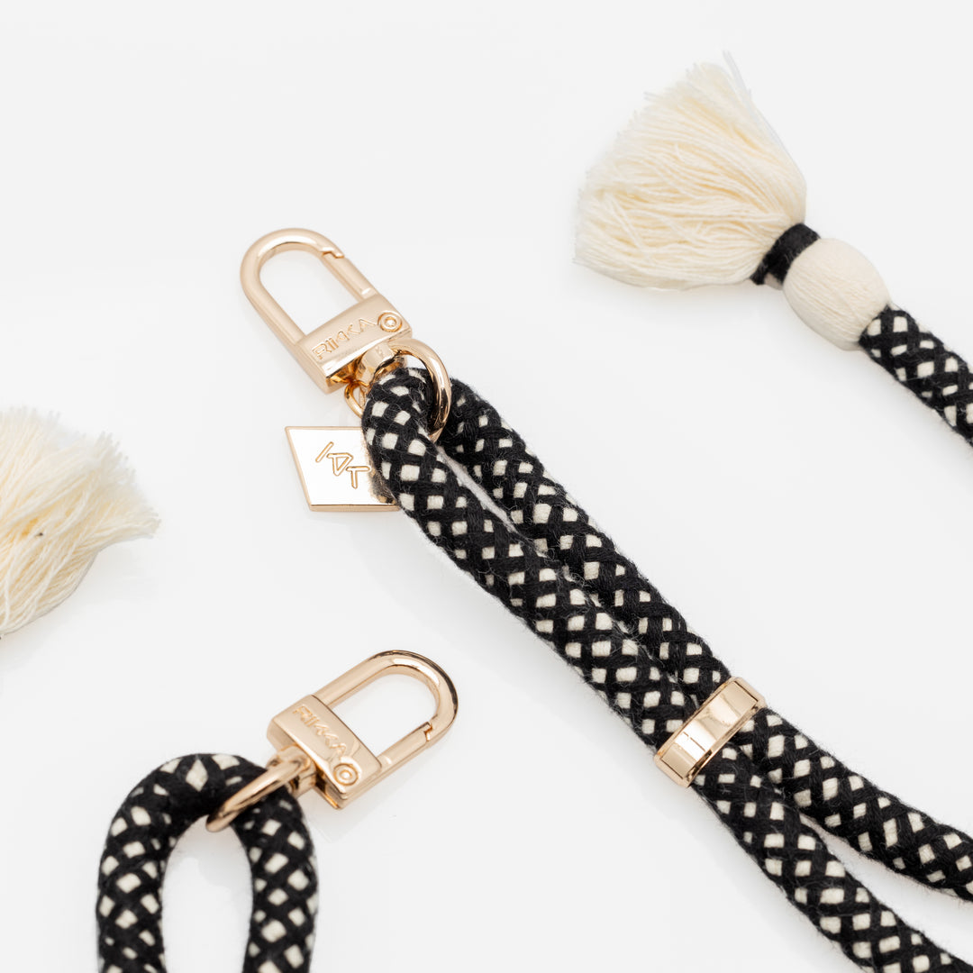 Stylish Black Boho Phone Strap