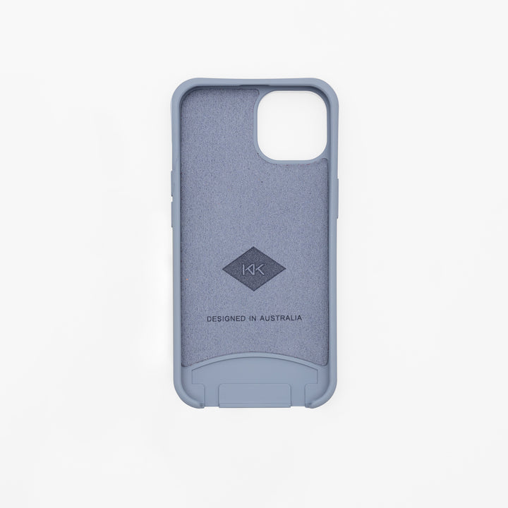 Strap-N-Go Misty Blue: Stylish Hands-Free Phone Case with Strap