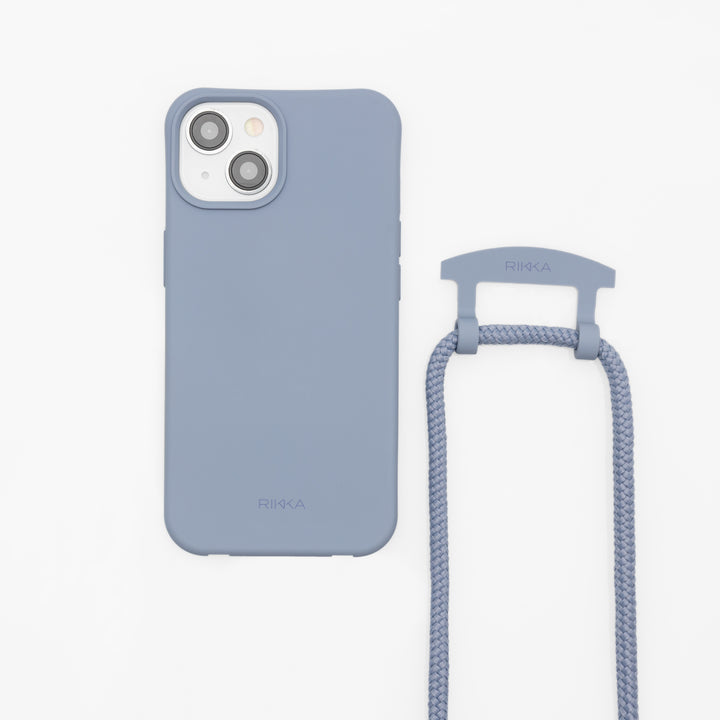 Strap-N-Go Misty Blue: Stylish Hands-Free Phone Case with Strap