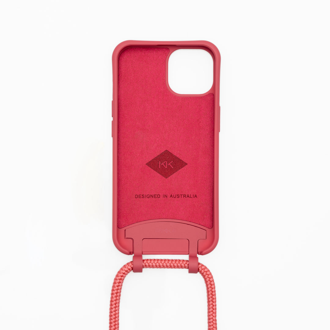 Strap-N-Go: Raspberry Rush – Stylish Hands-Free Phone Case