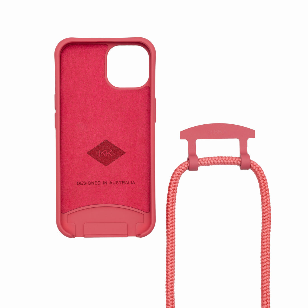 Strap-N-Go: Raspberry Rush – Stylish Hands-Free Phone Case