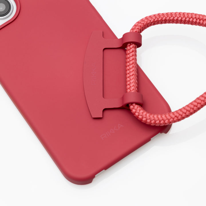 Strap-N-Go: Raspberry Rush – Stylish Hands-Free Phone Case