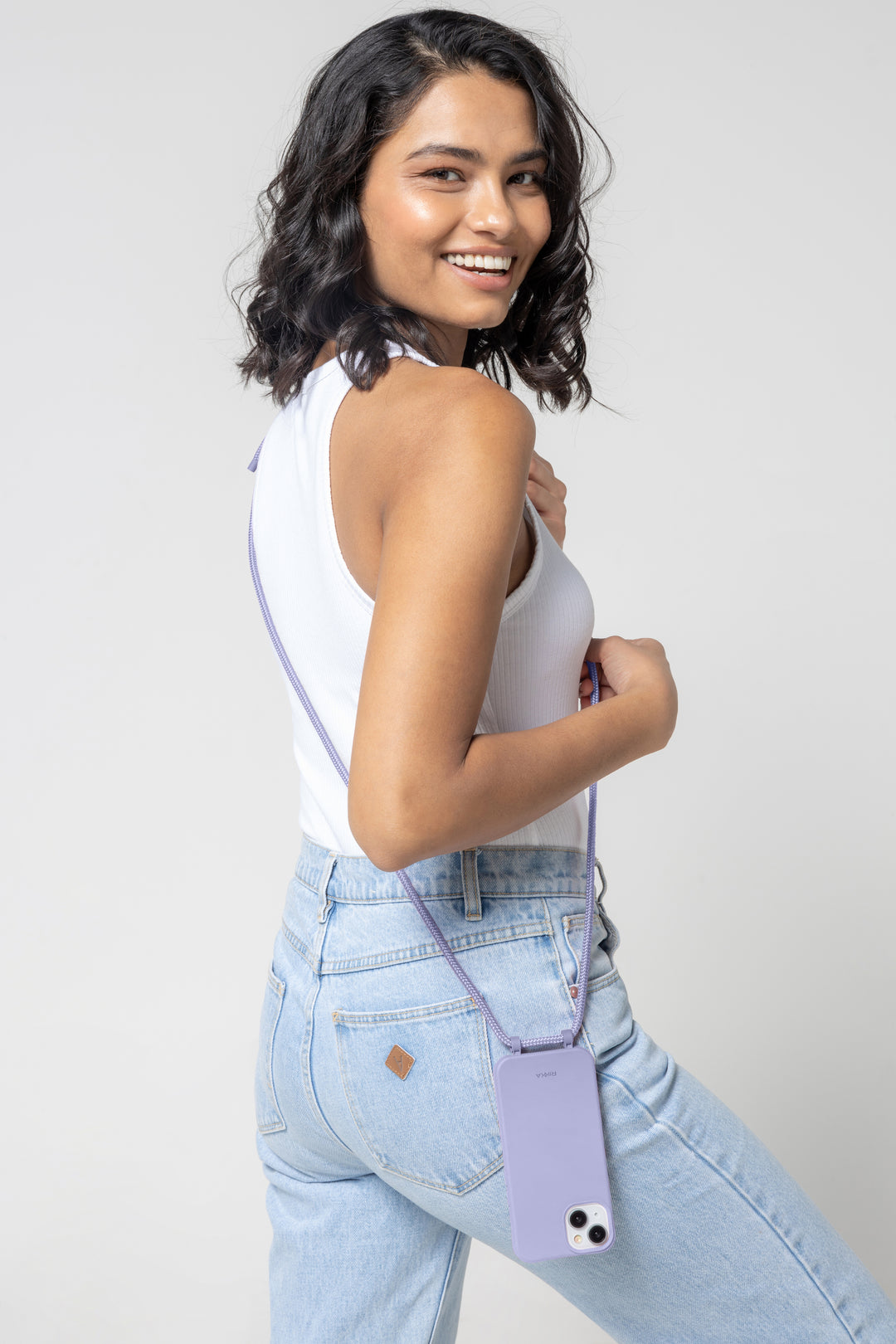 Strap-N-Go Lilac Bloom: Stylish Hands-Free Phone Case