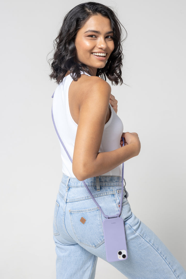 Strap-N-Go Lilac Bloom: Stylish Hands-Free Phone Case